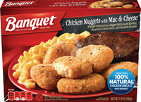 Chicken nuggets with mac & cheese