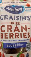 Ocean spray, dried cranberriesl blueberry imp
