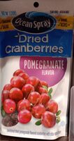 Ocean spray, craisins, dried cranberries, pomegranate, pomegranate