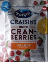 Ocean spray, craisins, sweetened dried cranberries, orange