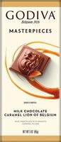 Milk chocolate caramel lion masterpieces tablet