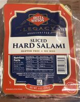 Sliced hard salami