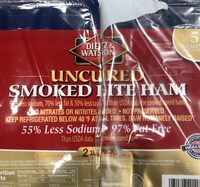 Uncured smoked lite ham
