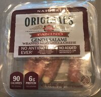 Originals panino genoa salami wrapped mozzarella cheese, panino