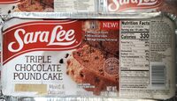 Triple chocolate pound cake