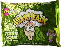 Warheads extreme sour hard candy pieces assorted flavors