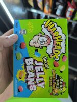 Warheads, sour jelly beans, orange, watermelon, lemon, blue raspberry, cherry, green apple