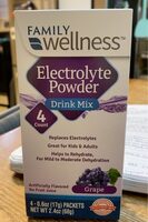 Wellness grape electrolyte powder drink mix