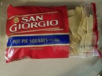 San giorgio, enriched egg noodles, pot pie squares
