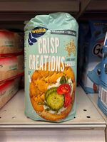Crisp Creations Large, Hearty Crackers Sesame + Sea Salt