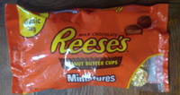 Milk chocolate, peanut butter cup miniatures