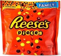 Peanut butter candy in a crunchy shell pieces