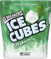 Ice cubes spearmint chewing gum sugar free
