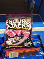 Sour Jacks, Soft & Chewy Mouth-Puckering Candy, Wildberry