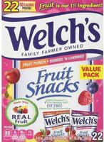 Fruit snacks pouches fruit punch berries n cherries