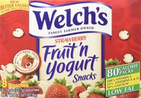 Strawberry fruit'n yogurt snacks pouches