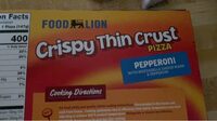 Crispy thin crust pizza