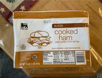 Sliced cooked ham
