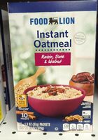 Instant oatmeal raisin, dates and walnuts