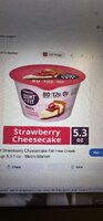 Dannon, light & fit, nonfat greek crunch yogurt & toppings, strawberry cheesecake