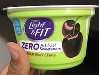 Greek black cherry nonfat yogurt