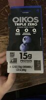 Oikos Triple Zero Blended Greek Yogurt Blueberry Flavored