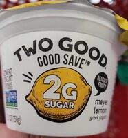 Two Good Meyer Lemon Yogurt-Cultured Ultra-Filtered Milk
