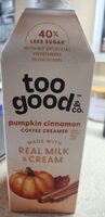 Pumpkin cinnamon coffee creamer