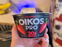 Oikos Pro Strawberry Flavored Greek Yogurt