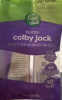 Sliced colby jack cheese