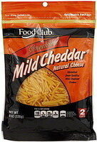 Shredded mild cheddar cheese