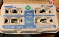 Large white eggs