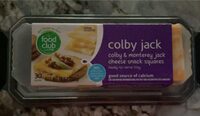 Colby & monterey jack cheese snack squares