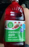Cranberry Apple Juice Cocktail From Concentrate