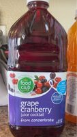 Grape cranberry juice cocktail from concentrate