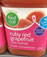 Ruby Red Grapefruit Juice Cocktail From Concentrate