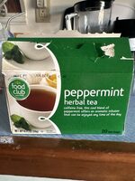 Peppermint herbal tea bags, peppermint