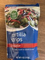 Tri-color tortilla strips, tri-color