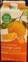 Food club 100% premium orange juice