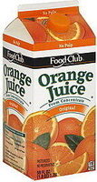 No pulp original 100% orange juice from concentrate