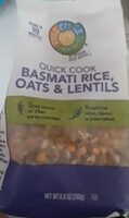Quick cook basmati rice, oats & lentils