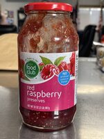 Red raspberry preserves, red raspberry