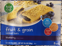 Food Club fruit & Grain Cereal Bars Blueberry