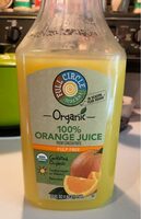 Market organic pulp free 100% orange juice from concentrate