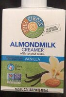 Almond milk creamer with coconut cream vanilla