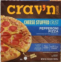 Cheese stuffed crust pepperoni pizza