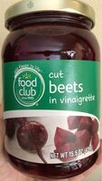 Cut beets in vinaigrette