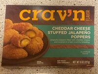 Cheddar Cheese Stuffed Jalapeño Poppers
