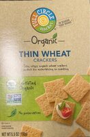 Organic thin wheat crackers