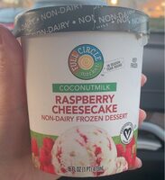 Raspberry cheesecake non-dairy dessert